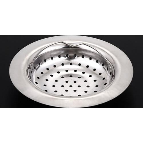 11cm Kitchen Sink Strainer Stainless Steel Hair Waste Plug Sink Filter Round Drain Sink Filter Home Bathroom Accessories
