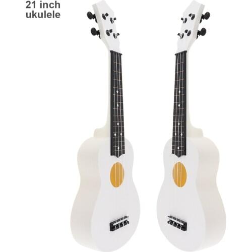 21 Inch Soprano Ukulele 15 Fret ABS Material 4 Strings Hawaii Guitar with Pick for Children and Beginner Performance
