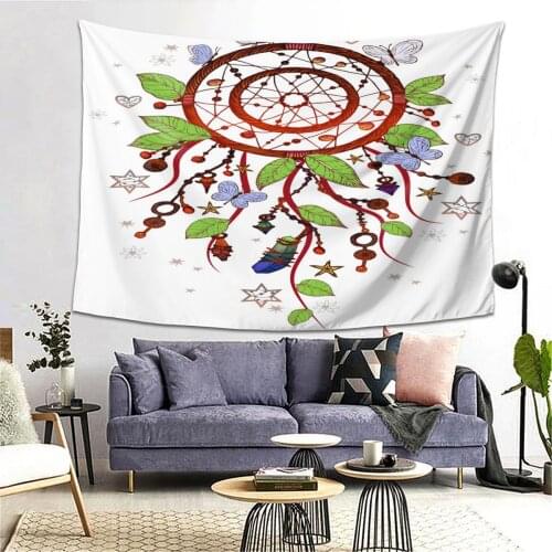 Dreamcatcher India Mandala Tapestry Wall Hanging Boho Decor Wall Cloth Tapestries Tapestry Mandala Wall Carpet 95x73cm