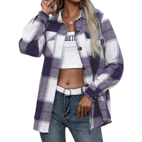 Блузки в клетку Hallolilla China At AliExpress