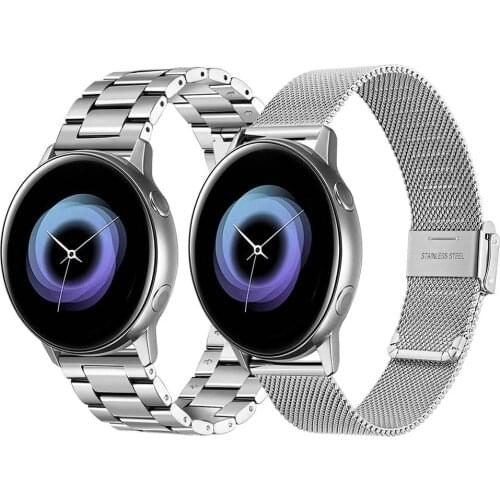 For samsung Galaxy Watch Active2 44mm 40mm band Magnetic milanese Loop strap 20mm stainless steel wrist bracelet for active 2