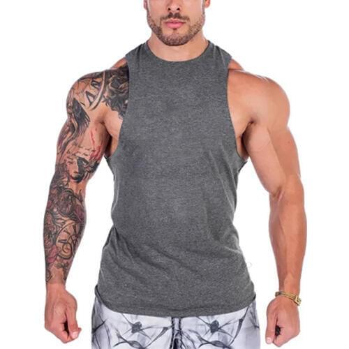 Muscle Guys new Brand plain Bodybuilding clothing Fitness Men gyms Tank Top solid Vest Stringer sportswear Undershirt
