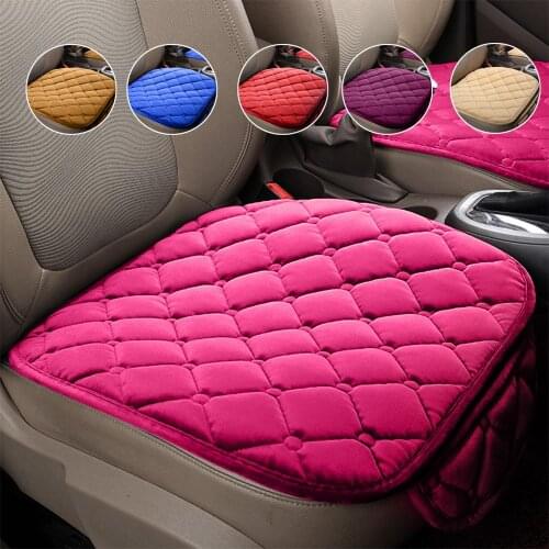 Car Seat Cover Velvet Seat Cushion Winter Warm Front Chair Seat Pad for SUV Vehicle Auto Car Seat Protector