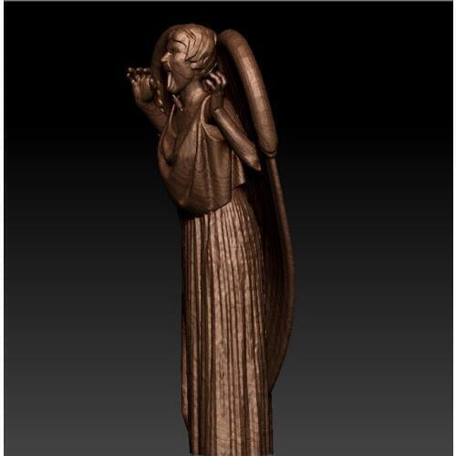 New 3D model for 3D relief sculpture cnc machine in STL format- Crying Angel