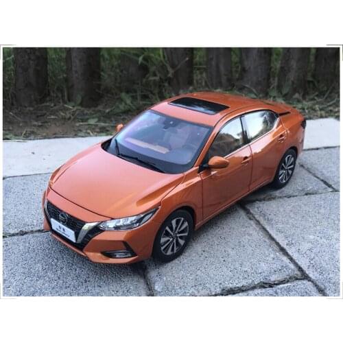 New 1:18 For Nissan New SYLPHY 14th 2019 Diecast Model CAR Orange kids Gift Collection Ornament Display Metal,Plastic,Rubber
