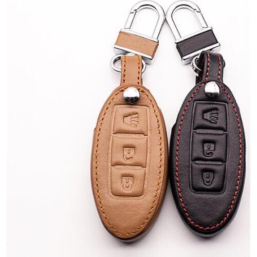 New design car leather key cove for Nissan For Nissan Infiniti EX FX G25 G37 FX35 EX25 EX35 EX37 FX37 Q60 QX50 QX70 3 Key Smart