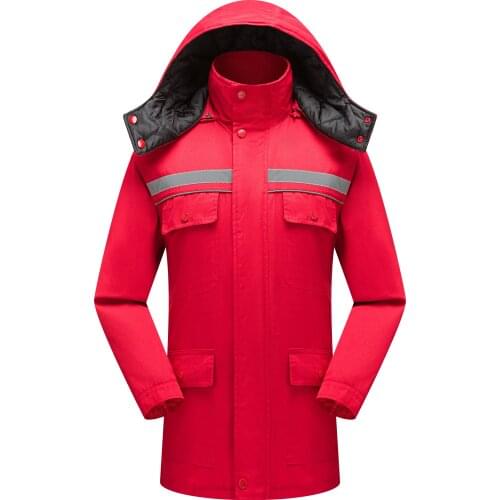 Solid color double anti-cotton clothing winter overalls sanitation construction site cold-proof cotton clothing 8806