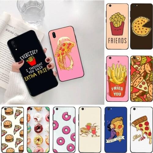 Pizza French fries Doughnut food Painted Phone Case For Vivo Y91c Y17 Y51 Y67 Y55 Y7s Y81S Y19 V17 vivos5