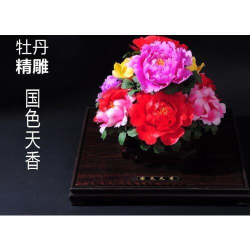 The latest peony porcelain ceramic disc hanging plate Home Furnishing gift stencil art manual disk disk