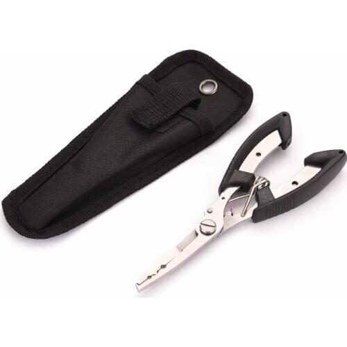 Stainless Steel Fishing Pliers Fishing Line Cutter Lure Hook Remover Handle Fishing Tackles Removal tool with Storage Bag