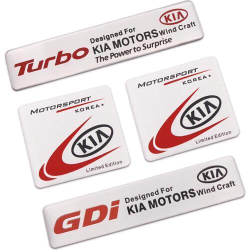 Car Styling 3D Metal MOTORS Sticker Emblem Auto Decal For Kia Ceed Rio Sportage R K3 K4 K5 Sorento Cerato car accessories
