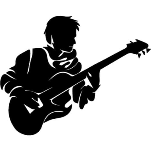 Car- stying Guitar Singer Music Sound Personality Car Styling Stickers Vinyl Graphics Decals Jdm