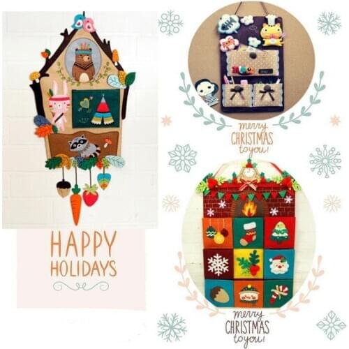 Bear Storage Bag Felt Diy Craft Decoration Felting Kit Wall Hanging Christmas Non-woven Felt Fabric
