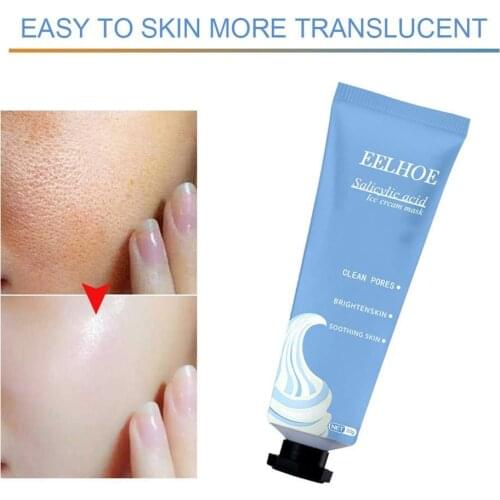 New Salicylic Acid Ice Cream Face Mask Moisturizing Fading Mask Mark Mask Blackhead Cleaning Mask Blain Pores Remover Hydra F7Z3
