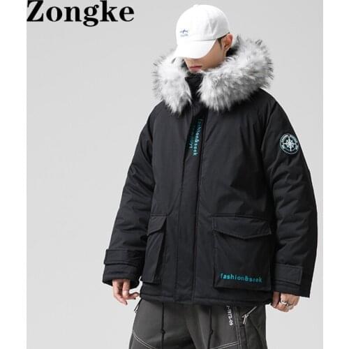 Zongke Men's Parkas With A Hood