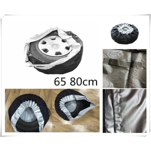 1PCS 210D Oxford cloth car tire cover auto spare tire cover storage bag carrying handbag 65 80cm Accessories