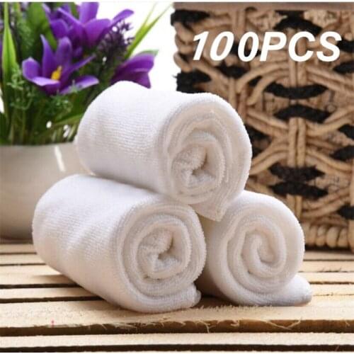 100 pcs 30*30cm white cotton bath towels Hotel SPA club sauna beauty salon free custom