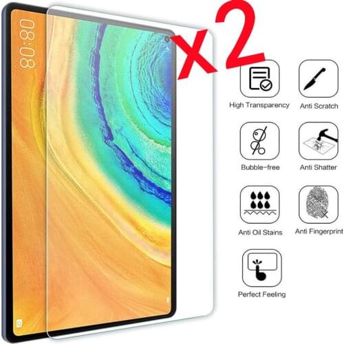 2Pcs Tablet Tempered Glass Screen Protector Cover for Huawei MatePad Pro 10.8 Inch HD Full Coverage Protective Film