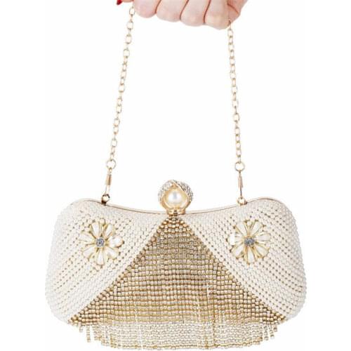 2020 diamond tassel clutch purse wedding banquet wallets beads ring shoulder bags patchwork bags drop shipping MN1510