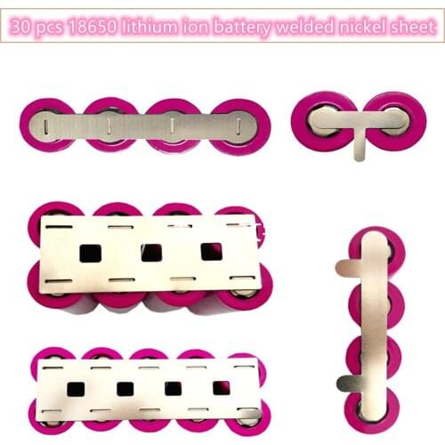 30 Pcs Nickel Belt Nickel Sheets 18650 Li Ion Battery Connection For Battery Spot Welder Nickel Sheet High Quality Nickel Sheets