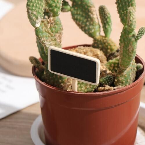 50pcs Mini Wood Blackboard Message Slate Rectangle Clip Panel Card Memos Label Digit Table