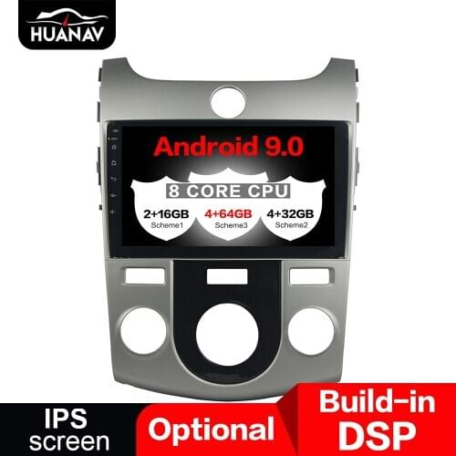 DSP Android 9.0 Car DVD player GPS navigation for KIA Cerato Forte 2008-2012 auto radio stereo multimedia player head uint 4+64G