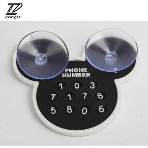 ZD Car-Styling Cartoon Temporary Parking Card For VW Golf 4 7 5 MK4 Mazda 6 cx-5 Peugeot 206 207 208 508 Touareg Tiguan 2017