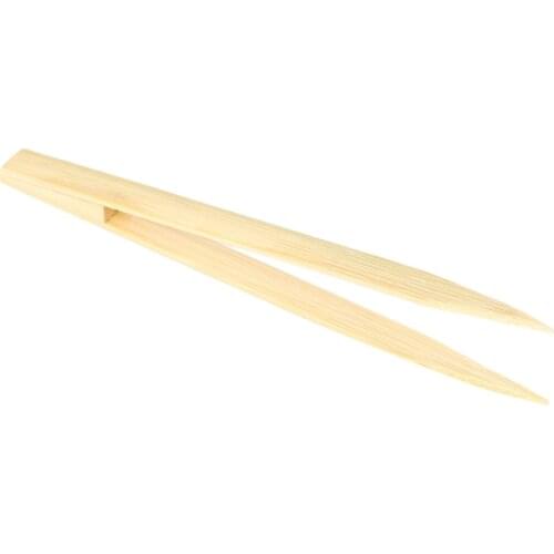 Pointy Tip Bamboo Straight Tweezer Tea Tong Handy Tool