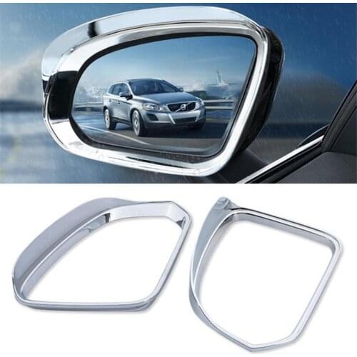 CEYUSOT 2PCS For NEW Volvo XC40 Rearview Mirror Rain Eyebrow ABS Chrome Door Mirror Rain Rearview Visor Accessories 2018 19 20