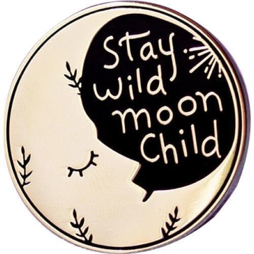 Moon Child Black- Hard Enamel Pin