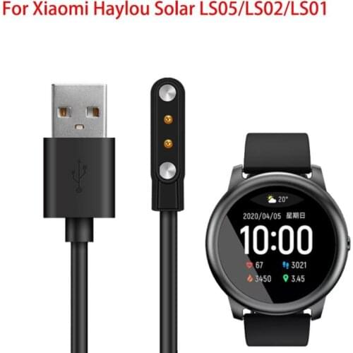 Smartwatch Dock Charger Adapter USB Charging Cable Base Cord Wire For Xiaomi Haylou Solar LS05/LS02/LS01 Smart Watch Charger