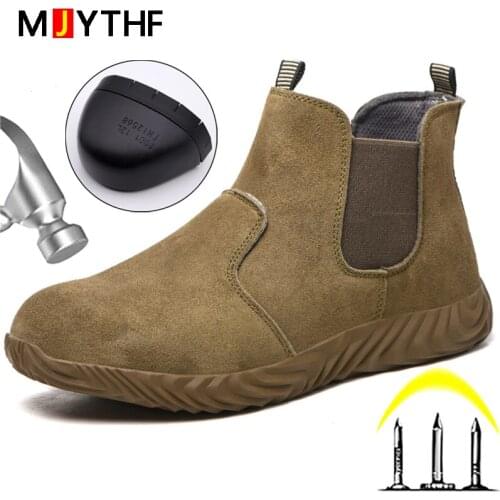 Electric Welding Work Boots Men Safety Shoes Anti-smash Anti-puncture Safety Boots Ryder Shoes Indestructible Industrial Shoes
