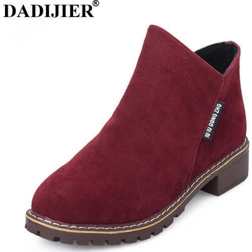 HUANQIU New Short Ankle Boots Women Shoes Fashion Pointed Toe Ladies Boots Single Zipper Female Autumn Boots PP39