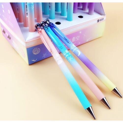 1PCS Creative Lovely New Moon Star Plastic Mechanical Pencil Sky Automatic Pens For Kids Writing School Supplies Stationery