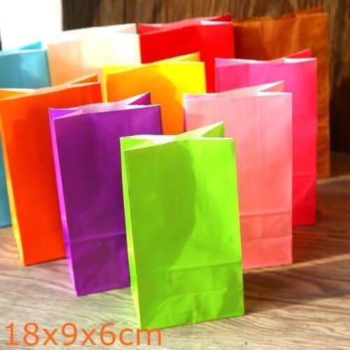 Kraft paper bag,Party Favor Bag-Wedding Gift Paper Bag- Birthday Treat Bag 18x9x6cm 30pcs/lot