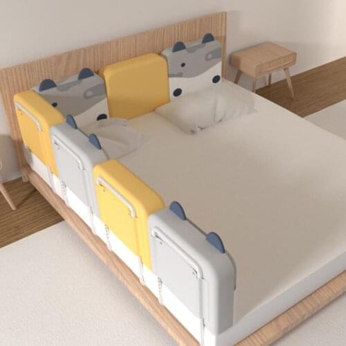 Cute Baby Bed Bumper Crib Rail Guard bed Barrier Fence Safety Guardrail Security Anti-collision Childrens Bed Fence Soft