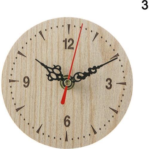 Newly Small Wooden Wall Clock Vintage Chic Kitchen Office Living Room Decor