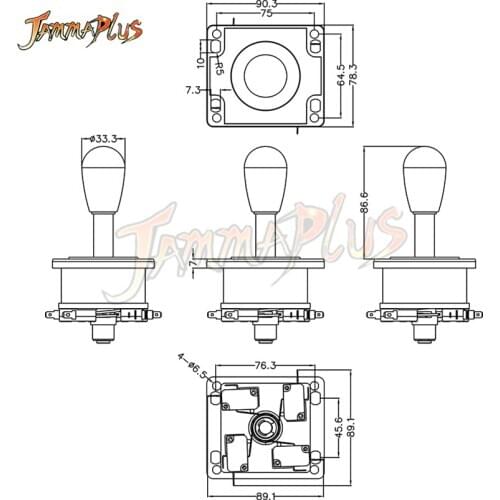 Original HAPP Style Joystick Arcade American Handle Zero Delay 8 way Joystick With 4 Microswitch For DIY arcade game kit parts