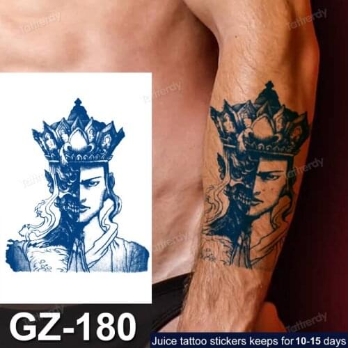 Lasting Juice Tattoo Safe Waterproof DIY Tattoo Sleeve Sholder Arm Chest Body Art Painting Tattoo Designs Fake Henna For Men