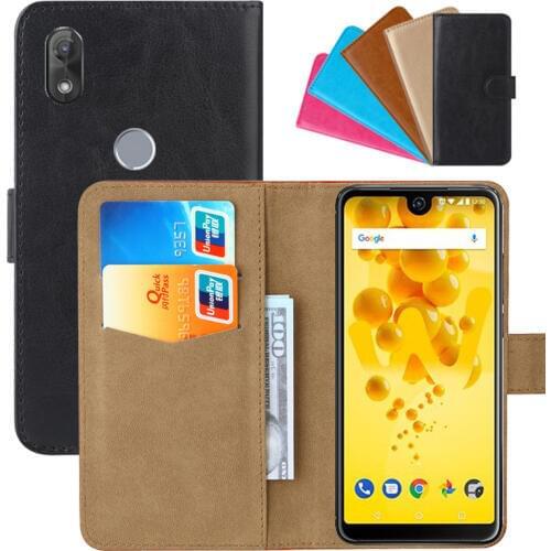 Luxury Wallet Case For Wiko View2 View 2 PU Leather Retro Flip Cover Magnetic Fashion Cases Strap
