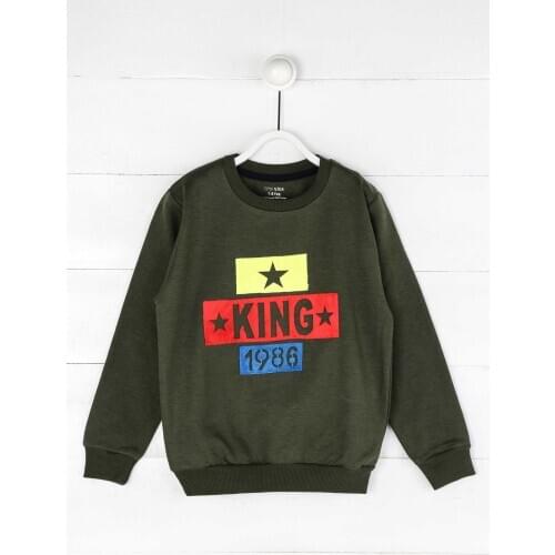 Khaki Seasonal Male Child Sweatshirt