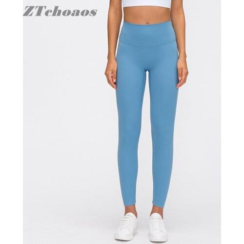 Yoga pants no-embarrassment line high waist hip elastic sports nude feel yoga pants girl woman pants leggings gym clothing