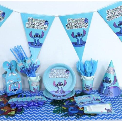 Disney Stitch Theme Birthday Party Decorations Baby Shower Boy Girl Customizable Name Birthday Background Birthdays Balloons