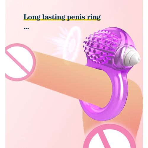 Delayed Ejaculation Cock Penis Ring Soft Silicone Adult Sex Toys Dick Penis Vibrators Ejaculation Cock Ring Vibrating For Men