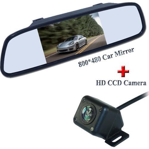 Factory Promotion For 4IR Night Vision New Reverse Camera With Monitor Car Rear View Camera Car Mirror Monitor Free Shipping