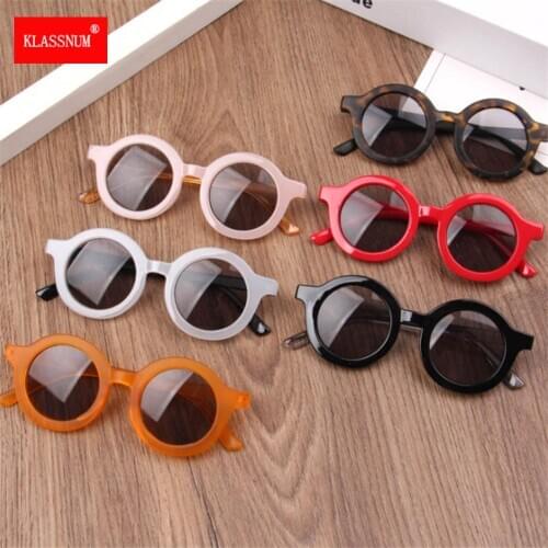 1pc Brand Baby Sunglasses Toddler Children UV400 Round Frame Goggles Outdoor Kids Girls Summer Infant Vintage Eyewear 2021 New