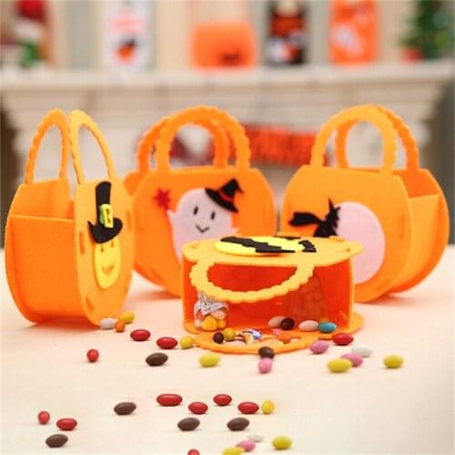 1Pc Halloween Decoration DIY Pumpkin Witch Specter Bat Candy Bags Childrens Gift Handbags Home Decor Party Decoration Halloween