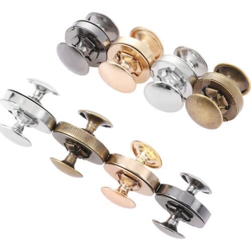 10 Sets Metal Magnetic Snaps Double Rivet Clasps Buttons Fasteners Buckles Leather Bag Purse Clothes Sewing Accessories 14/18mm