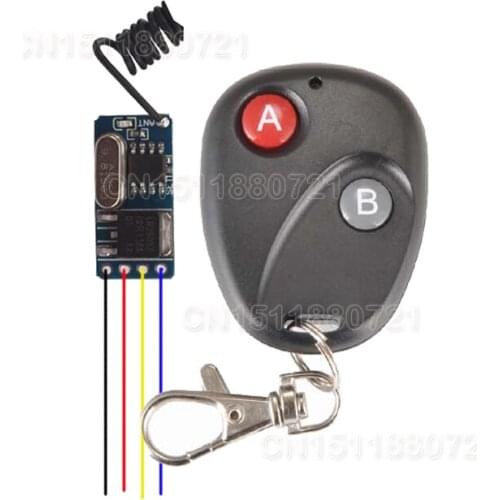 3V 3.6V 4.5V 5V 6V 7.4V 9V 12V Mos No Sound Micro Remote Switch subminiature Mini Size RF Receiver Transmitter 5PCS/LOT