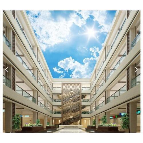 Customized 3d photo wallpaper 3d ceiling wallpaper murals Hd 3 d white clouds blue sky sunlight ceiling murals 3d room wallpaper